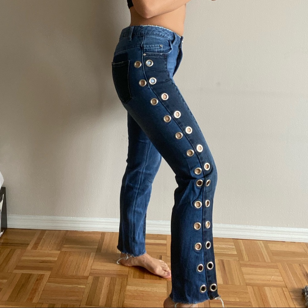 Missguided Two-Tone Denim w/ Hardware, Size 25